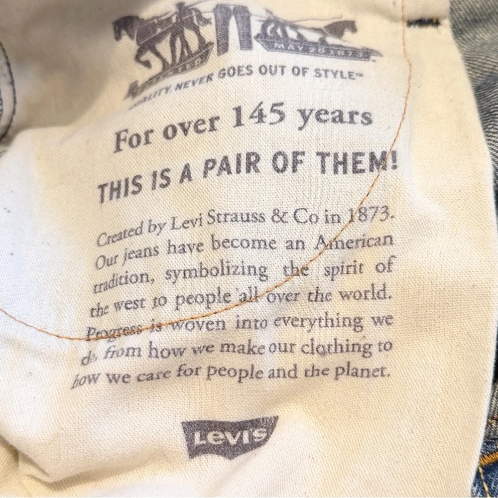 Levi 569 Blue Denim Jean Shorts 32 Waist like new